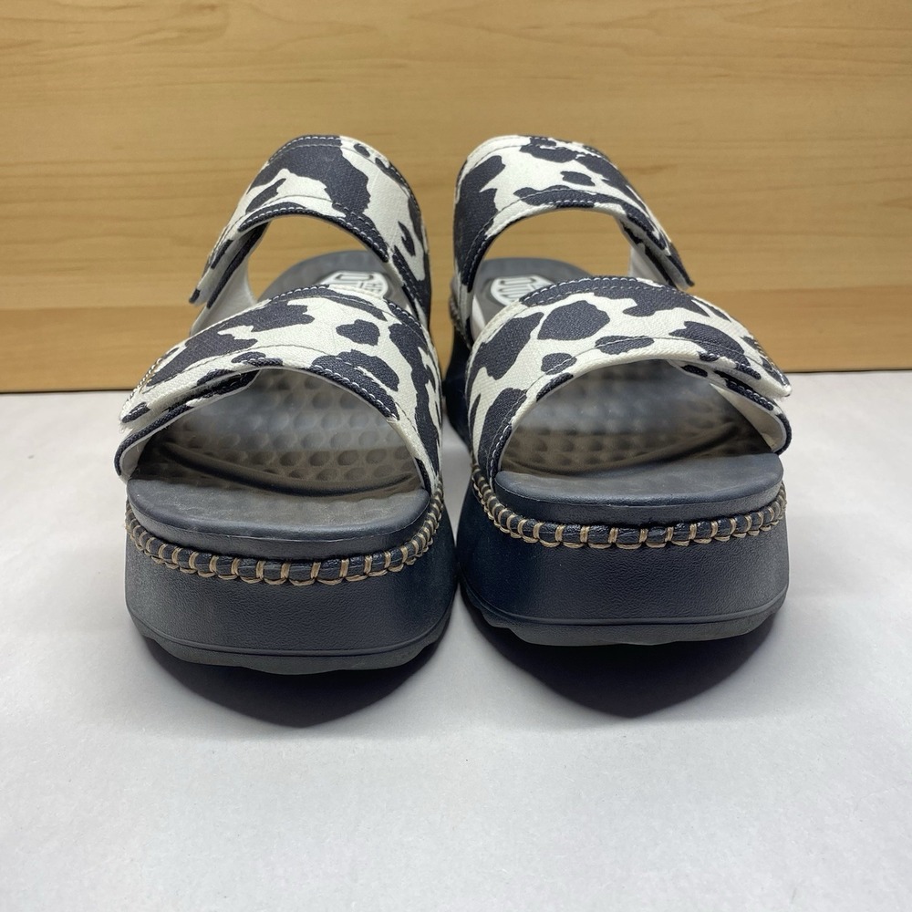 Hey Dude Sandal Womens Sz 10 Delray Classic Platform Slide Whipstitch Black Cow - Picture 2 of 13